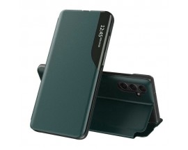 Husa Tip Carte Upzz Eco Book, Compatibila Cu Samsung Galaxy A15 4G / A15 5G, Piele Ecologica, Dark Green