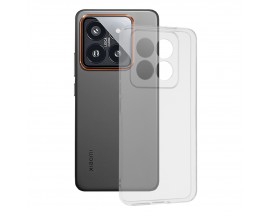 Husa Spate Upzz Slim Compatibila Cu Xiaomi 14 Pro, Protectie La Camera, Transparent