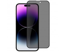 Folie Sticla Securizata Veason 6D Privacy Compatibila Cu iPhone 15, Full Glue, Case Friendly, Antispy