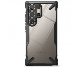 Husa Spate Ringke Fusion X Compatibila Cu Samsung Galaxy S24 Ultra, Transparenta Cu Rama Neagra