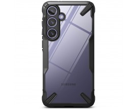 Husa Spate Ringke Fusion X Compatibila Cu Samsung Galaxy S24 Plus, Transparenta Cu Rama Neagra