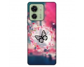 Husa Silicon Soft Upzz Print, Compatibila Cu Motorola Edge 40, Butterfly