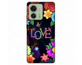 Husa Silicon Soft Upzz Print, Compatibila Cu Motorola Edge 40, Floral Love