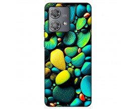 Husa Silicon Soft Upzz Print, Compatibila Cu Motorola Edge 40 Neo, Color Stones