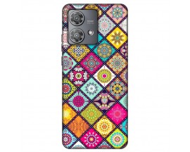 Husa Silicon Soft Upzz Print, Compatibila Cu Motorola Edge 40 Neo, Floral