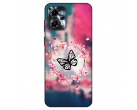 Husa Silicon Soft Upzz Print, Compatibila Cu Motorola Moto G13, Butterfly