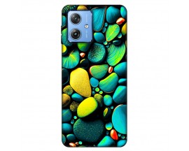 Husa Silicon Soft Upzz Print, Compatibila Cu Motorola Moto G54, Color Stones