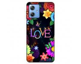 Husa Silicon Soft Upzz Print, Compatibila Cu Motorola Moto G54, Floral Love