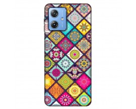 Husa Silicon Soft Upzz Print, Compatibila Cu Motorola Moto G54, Floral