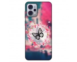 Husa Silicon Soft Upzz Print, Compatibila Cu Motorola Moto G23, Butterfly