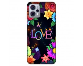 Husa Silicon Soft Upzz Print, Compatibila Cu Motorola Moto G23, Floral Love