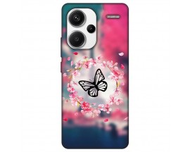 Husa Silicon Soft Upzz Print, Compatibila Cu Xiaomi Redmi Note 13 Pro Plus, Butterfly