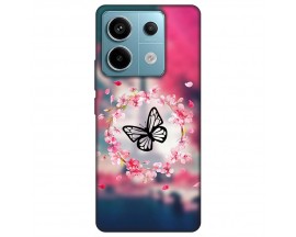 Husa Silicon Soft Upzz Print, Compatibila Cu Xiaomi Redmi Note 13 Pro 5G, Butterfly