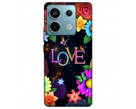 Husa Silicon Soft Upzz Print, Compatibila Cu Xiaomi Redmi Note 13 Pro 5G, Floral Love