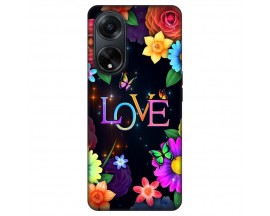 Husa Silicon Soft Upzz Print, Compatibila Cu Oppo A98 5G, Floral Love