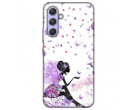 Husa Silicon Soft Upzz Print, Compatibila Cu Samsung Galaxy A35, Purple Fairy