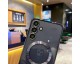 Husa Upzz Electro Magsafe, Compatibila Cu Samsung Galaxy S24, Spate Transparent, Rama Neagra