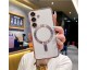 Husa Upzz Electro Magsafe, Compatibila Cu Samsung Galaxy S24, Spate Transparent, Rama Rose Gold