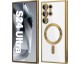 Husa Upzz Electro Magsafe, Compatibila Cu Samsung Galaxy S24 Ultra, Spate Transparent, Rama Gold