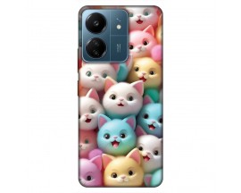 Husa Silicon Soft Upzz Print, Compatibila Cu Xiaomi Redmi 13C, Plush Cats