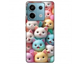 Husa Silicon Soft Upzz Print, Compatibila Cu Xiaomi Redmi Note 13 5G, Plush Cats