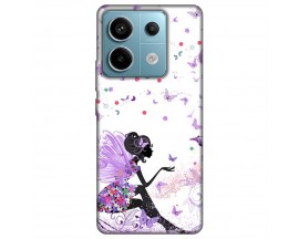 Husa Silicon Soft Upzz Print, Compatibila Cu Xiaomi Redmi Note 13 5G, Purple Fairy