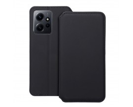 Husa Flip Carte Upzz Dual Pocket Compatibila Cu Xiaomi Redmi 13C, Piele Ecologica, Negru