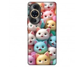 Husa Silicon Soft Upzz Print, Compatibila Cu Huawei Nova 11 Pro, Plush Cats