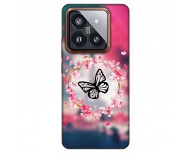Husa Silicon Soft Upzz Print, Compatibila Cu Xiaomi 14, Butterfly