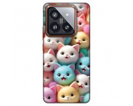 Husa Silicon Soft Upzz Print, Compatibila Cu Xiaomi 14, Plush Cats
