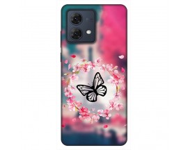 Husa Silicon Soft Upzz Print, Compatibila Cu Motorola Moto G84, Butterfly