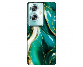 Husa Silicon Soft Upzz Print, Compatibila Cu Oppo A79 5G, Green Marble