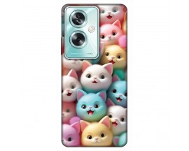 Husa Silicon Soft Upzz Print, Compatibila Cu Oppo A79 5G, Plush Cats