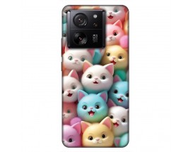Husa Silicon Soft Upzz Print, Compatibila Cu Xiaomi 13T, Plush Cats