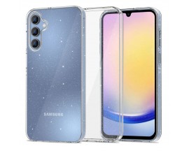 Husa Slim Silicon Tech Protect Flexair+ Compatibila Cu Samsung Galaxy A25 5G, Transparent Glitter
