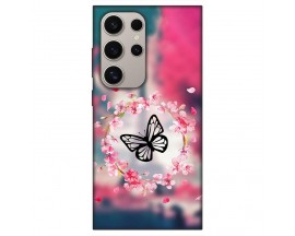 Husa Silicon Soft Upzz Print, Compatibila Cu Samsung Galaxy S24 Ultra, Butterfly