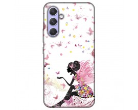 Husa Silicon Soft Upzz Print, Compatibila Cu Samsung Galaxy S24, Pink Fairy