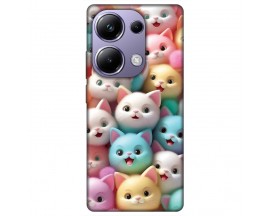 Husa Silicon Soft Upzz Print, Compatibila Cu Xiaomi Redmi Note 13 Pro 4G, Plush Cats