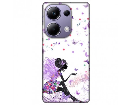 Husa Silicon Soft Upzz Print, Compatibila Cu Xiaomi Redmi Note 13 Pro 4G, Purple Fairy