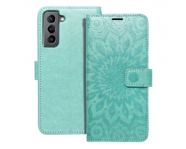 Husa Flip Cover Forcell Mezzo, Compatibila Cu Samsung Galaxy S21, Mandala Verde