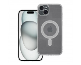 Husa Upzz Magsafe Compatibila Cu iPhone 15 Plus, Protectie La Camere, Magsafe, Transparenta