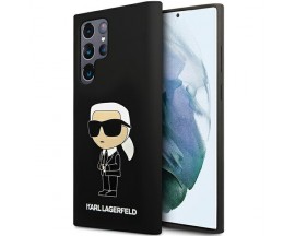 Husa Spate Karl Lagerfeld Compatibila Cu Samsung Galaxy S24 Ultra, Colectia Silicone Karl Ikonik, Negru - 9242312