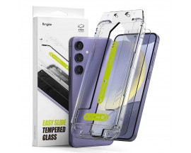 Set 2 x Folie Sticla Ringke Compatibila Cu Samsung Galaxy S24 Plus, Montaj Usor Cu Aplicator, Transparenta