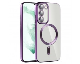 Husa Upzz Luxury Crystal MagSafe Protectie La Camere, Compatibila Cu Samsung Galaxy S23 Plus - Light Purple