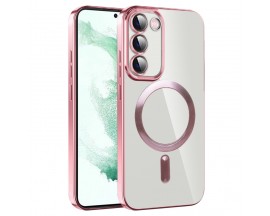 Husa Upzz Luxury Crystal MagSafe Protectie La Camere, Compatibila Cu Samsung Galaxy S23 - Pink