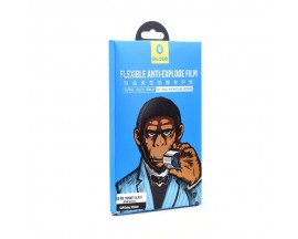 Folie Nano Full Glue Premium Mr. Monkey Full Cover Pentru Samsung S8+ Plus Negru -transparent