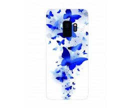 Husa Silicon Soft Upzz Print Samsung Galaxy S9 Model Blue Butterflys