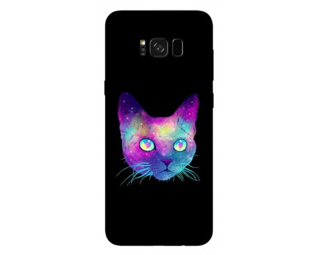 Husa Silicon Soft Upzz Print Samsung S8+ Plus Neon Cat