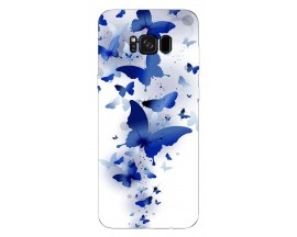 Husa Silicon Soft Upzz Print Samsung Galaxy S8 Model Blue Butterflys