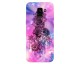 Husa Silicon Soft Upzz Print Samsung Galaxy A8 2018 Model Neon Rose